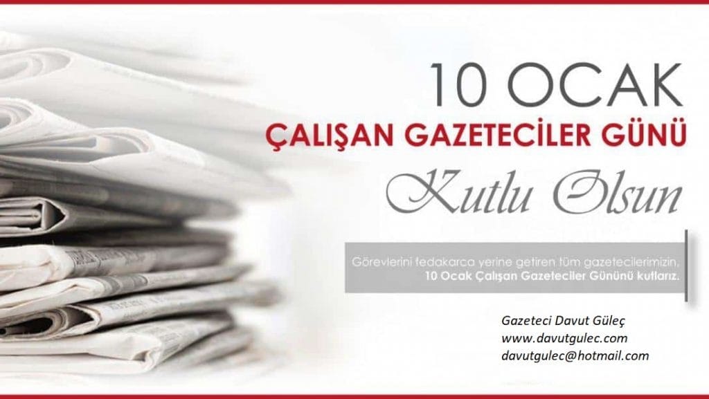 10 Ocak Çalışan Gazeteciler Günü ve mesajlar