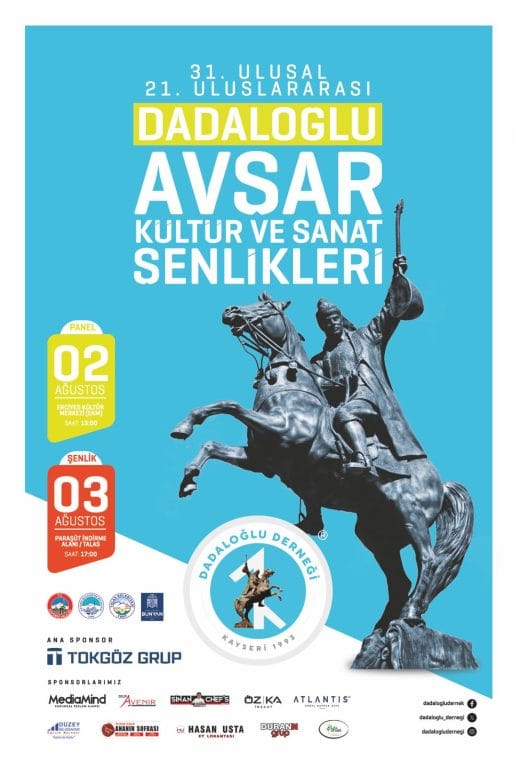 21. Uluslararası 31. Ulusal Dadaloğlu Avşar Kültür ve Sanat Şenlikleri proğramı belli oldu
