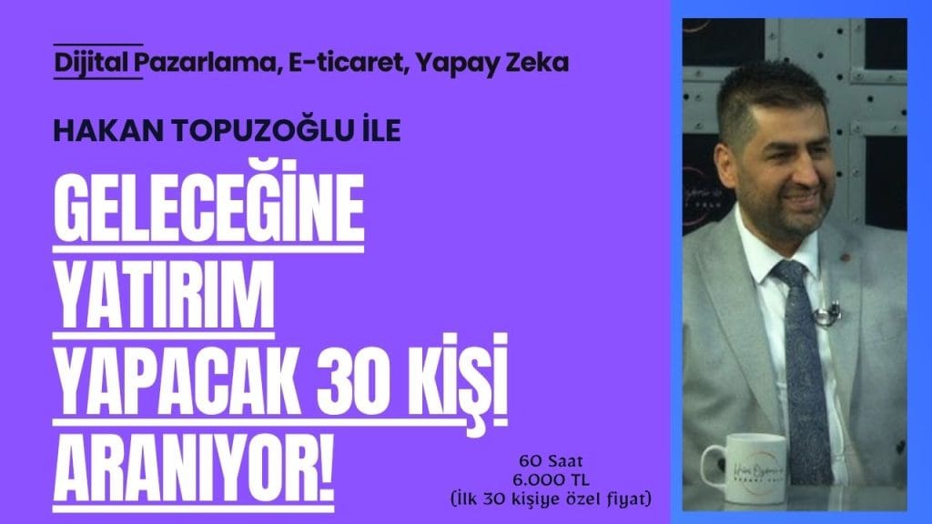 GELECEĞİN MESLEKLERİNE YATIRIM YAPACAK 30 KİŞİ ARANIYOR!