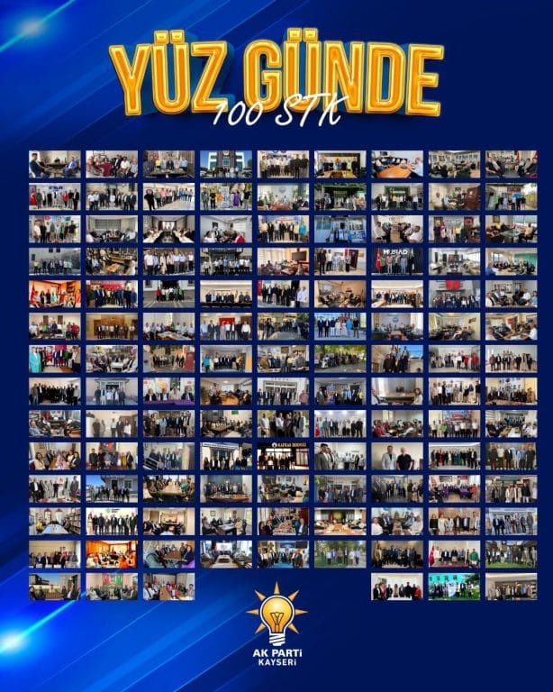 AK Parti Kayseri İl Teşkilatı’ndan “Yüz Günde 100 STK Ziyareti” Programı, Cıngı’nın basın toplantısı, Çopuroğlu’nun bakan ve hayırlı olsun ziyaretleri