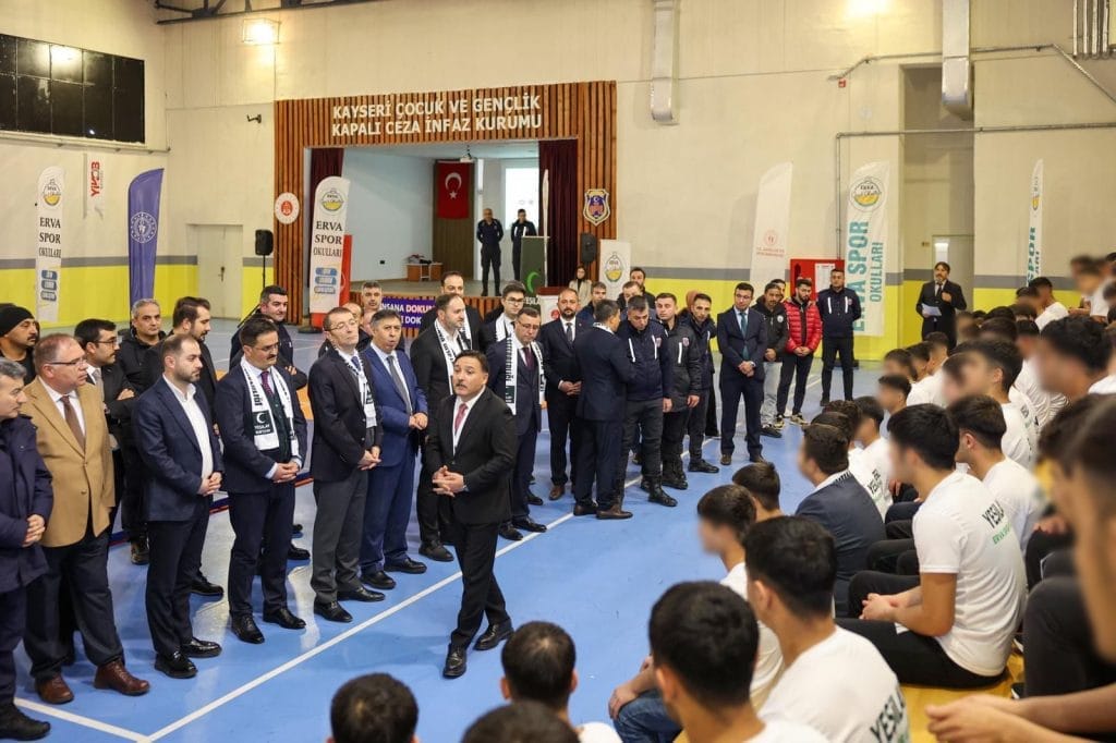 Kayseri’de Erva Spor Okulu bu kez Bünyan Çocuk Ceza ve İnfaz Kurumunda açıldı