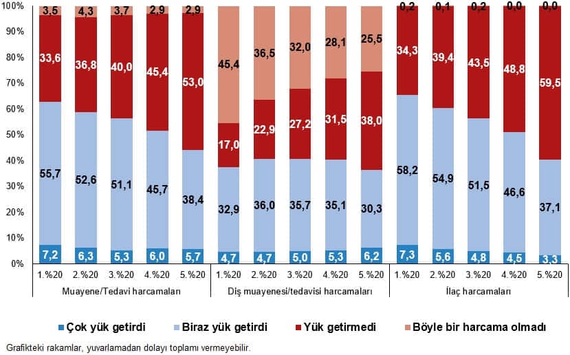 Muayene ve tedavi harcamaları hanelerin %6,1’ine çok yük getirdi