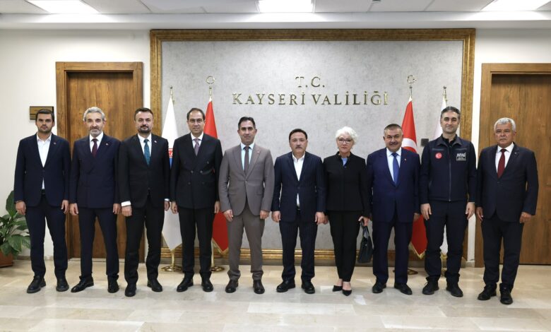 Kayseri Kent Konseyinden Vali Çiçek’e ziyaret, başkanla toplantı