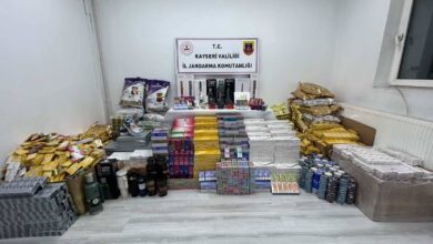 Kayseri’de 20 milyonluk gümrük kaçağı tütün ve malzeme ele geçirildi