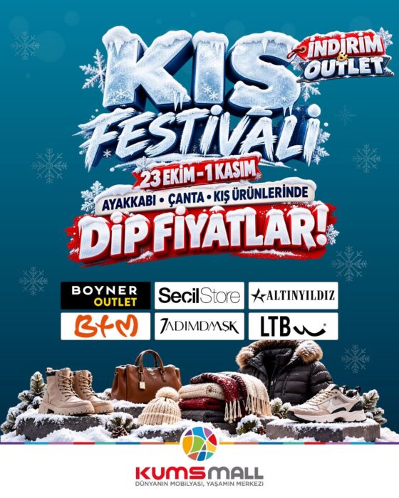 KUMSMALL’DA KIŞ FESTİVALİ BAŞLADI, İNDİRİMLER KORİDORLARA TAŞTI
