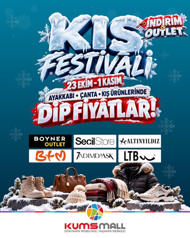 KUMSMALL’DA KIŞ FESTİVALİ BAŞLADI, İNDİRİMLER KORİDORLARA TAŞTI