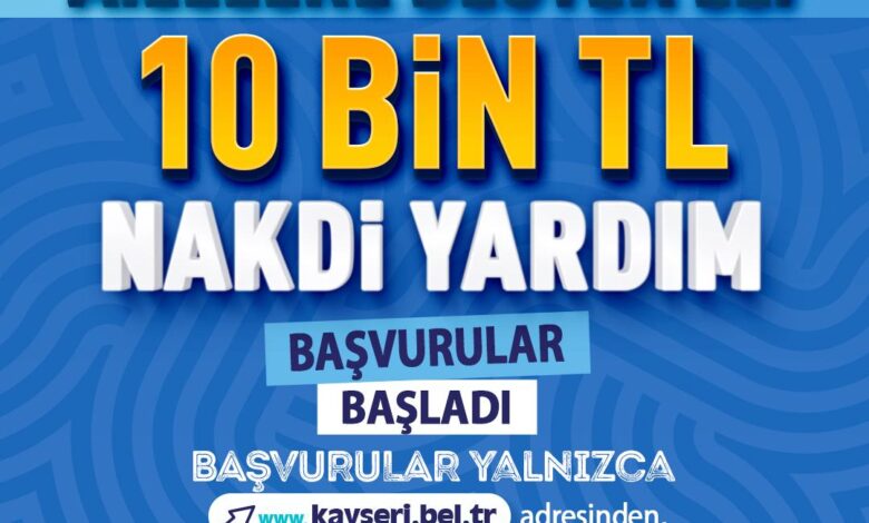 Kayseri’de 10 bin Tl’lik üniversite desteği başvuruları başladı