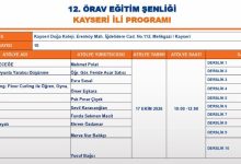 12. ÖRAV Eğitim Şenliği Kayseri ile Devam Ediyor