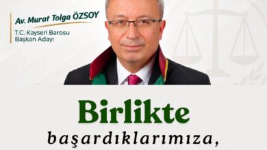 Kayseri Barosu’nda Özsoy güven tazeledi