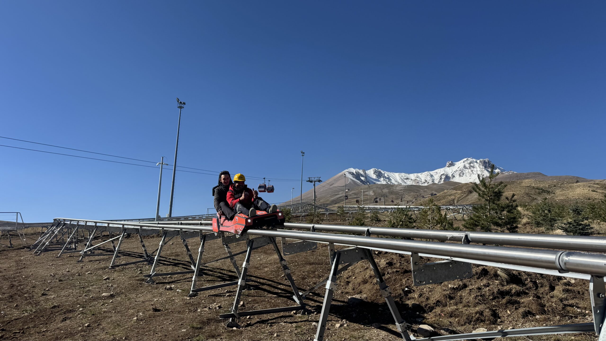 Erciyes’te dağ kızağında test sürüşleri başladı